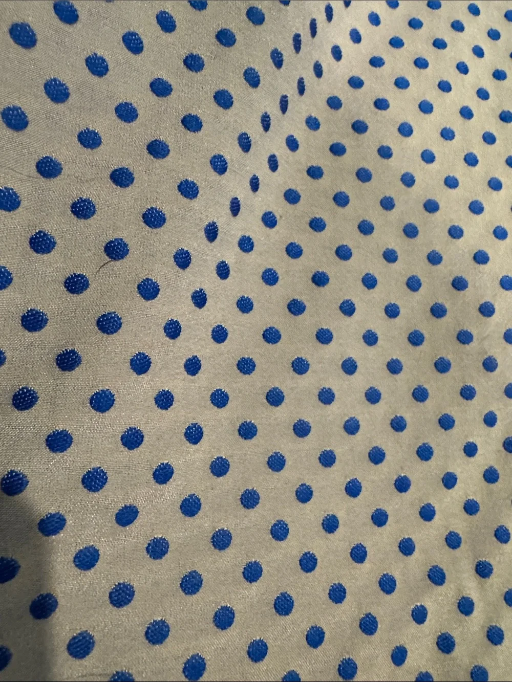 J Crew The Pencil Skirt in Size 6 Taupe with Blue Polka Dots
